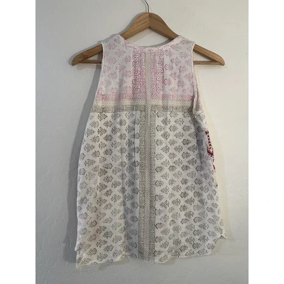 Sundance Womans Floral Embroidered Tank Top Size XS Cottagecore Boho Y2K Hippie - Picture 6 of 12